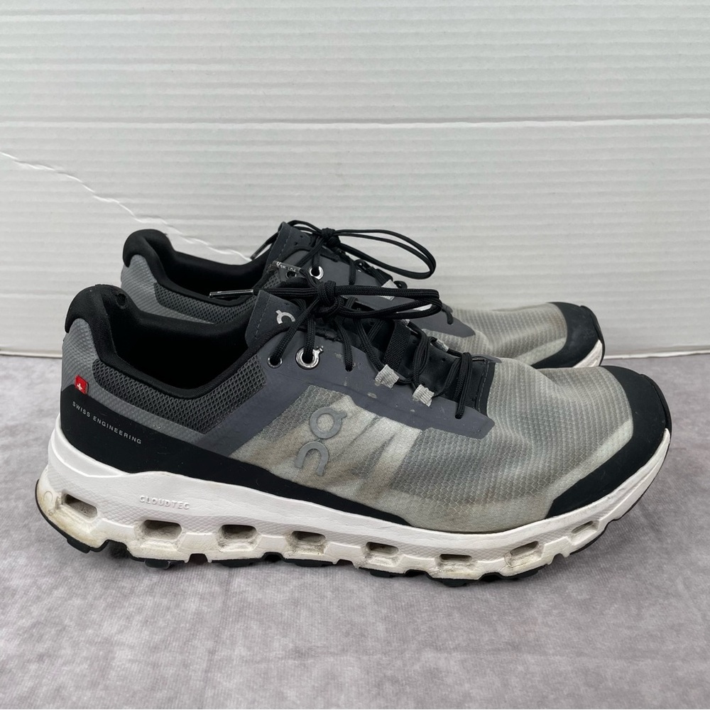 On Running Cloudvista Shoes Sneakers Womens 9.5 US Black Gray Cloud Trail Hike